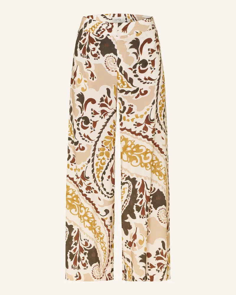 Cartoon Marlenehose gelb Creme
