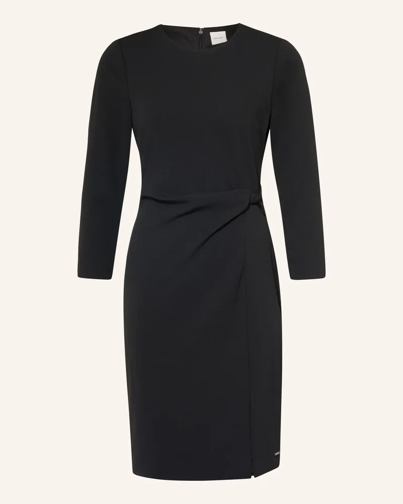Calvin Klein Etuikleid Mit 3/4-Arm schwarz Schwarz