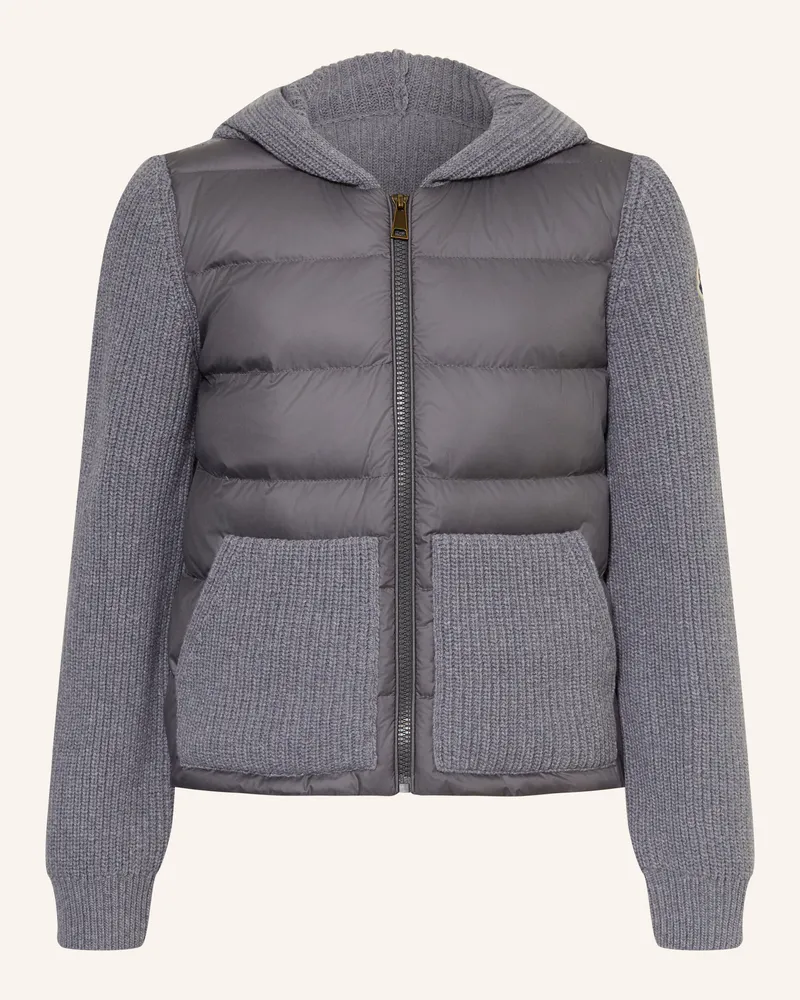 Moncler Daunenjacke Im Materialmix grau Grau
