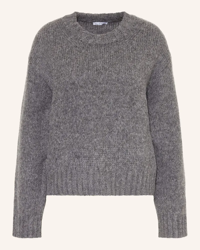 Mrs & HUGS Pullover aus Alpaka Grau