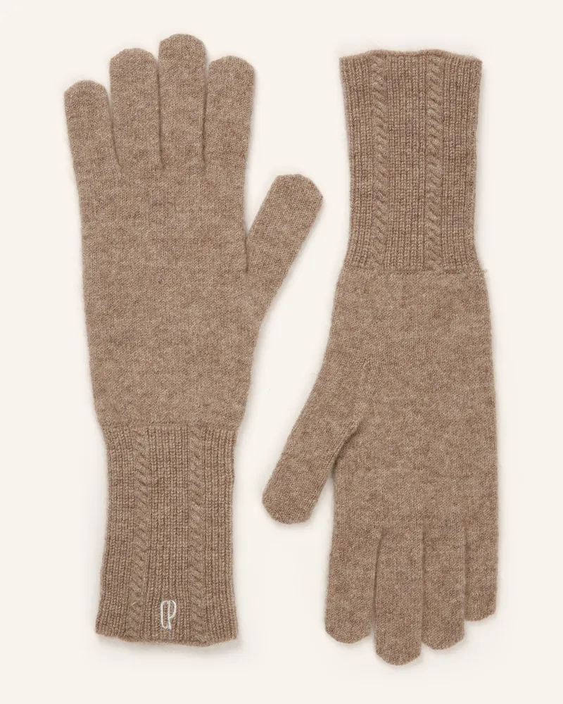 Claudie Pierlot Cashmere-Handschuhe Beige