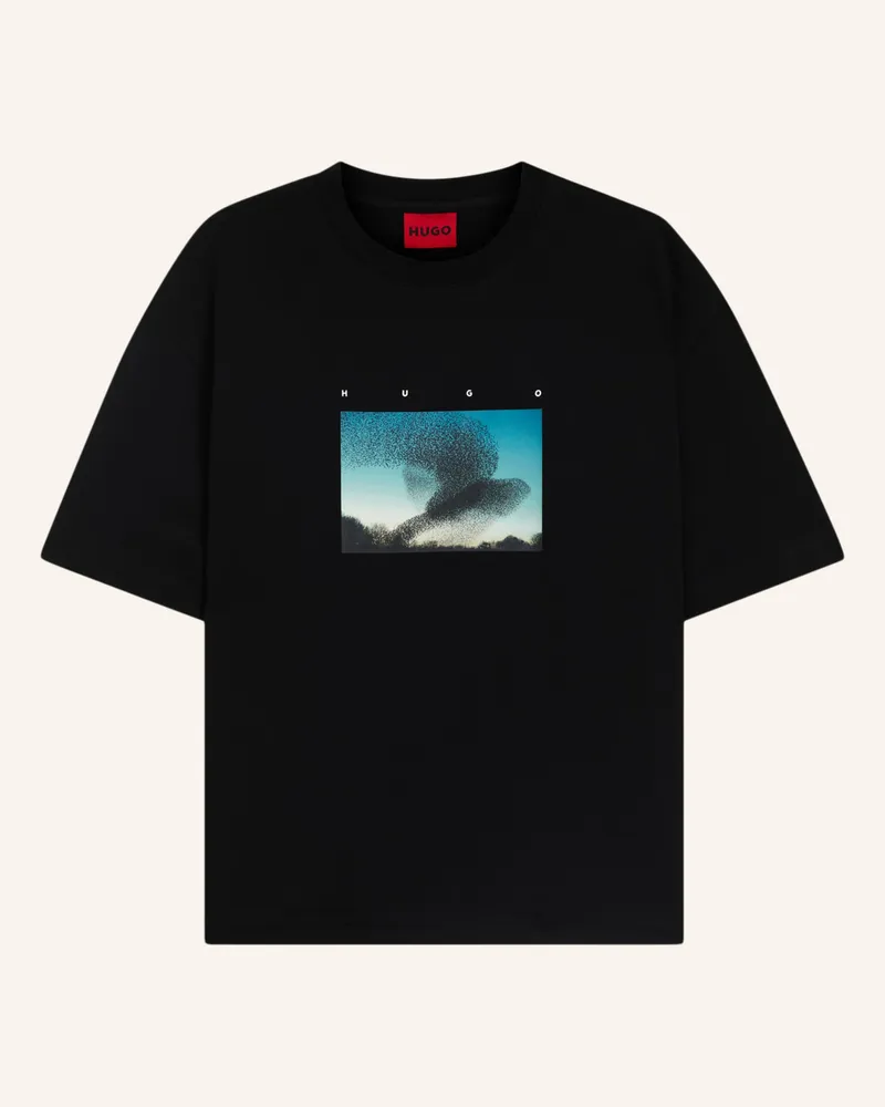 HUGO BOSS T-Shirt DORIZON Oversize Fit Schwarz
