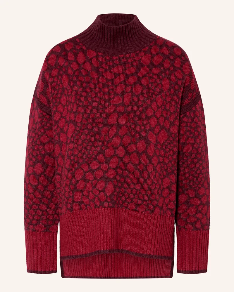 MARC AUREL Jacquard-Pullover Dunkelrot