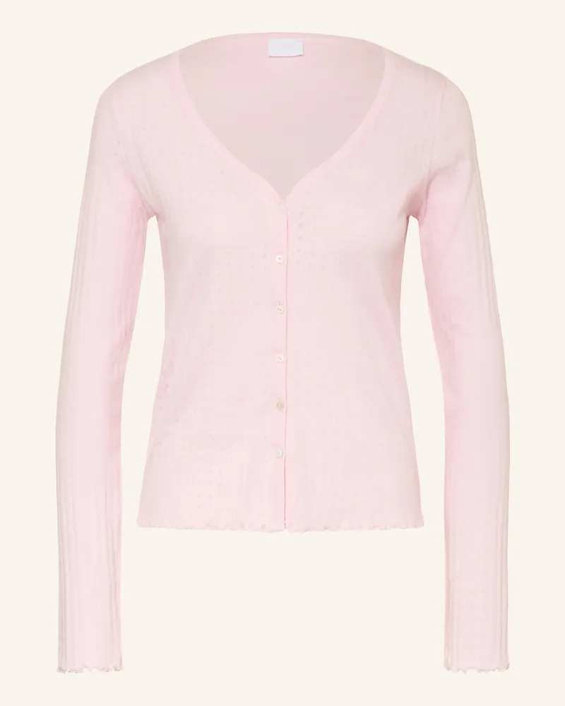 Mey Lounge-Jacke Serie Pointelle Dreams rosa Hellrosa