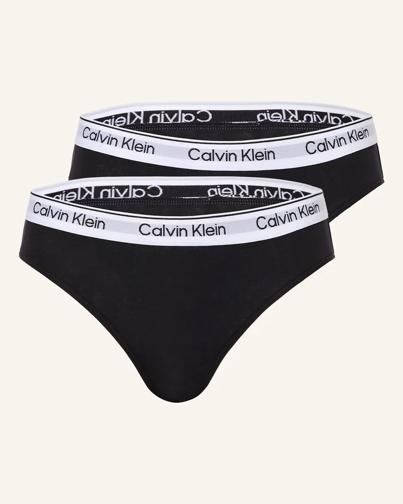 Calvin Klein 2er-Pack Slips Icon Cotton Stretch schwarz Schwarz