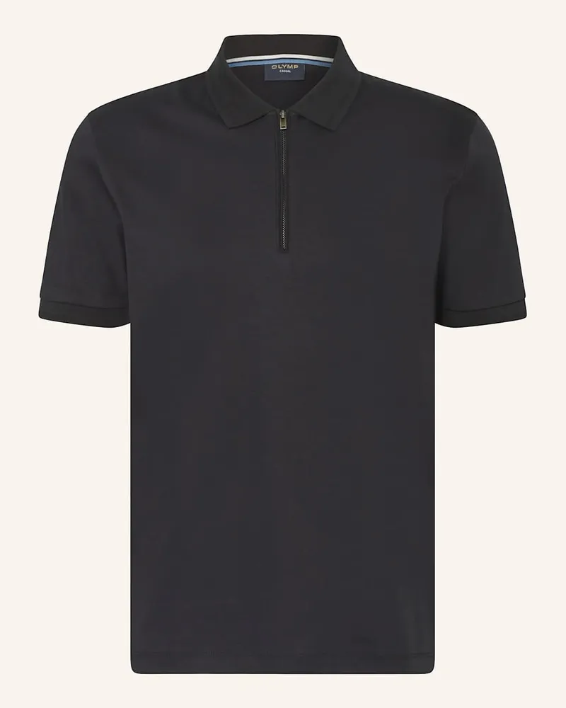 Olymp Jersey-Poloshirt Casual comfort fit Schwarz