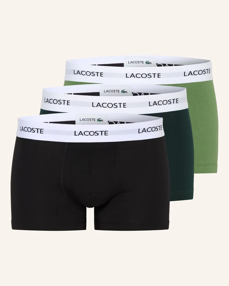 Lacoste 3er-Pack Boxershorts gruen Grün