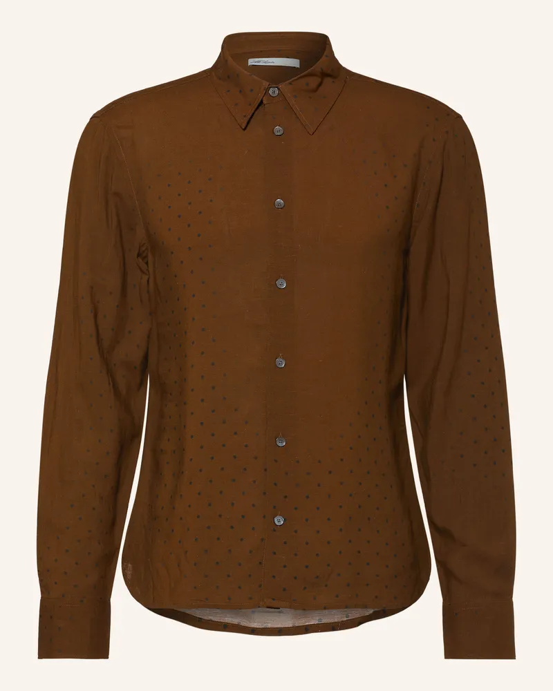 AllSaints Hemd Extra Slim Fit braun Dunkelbraun