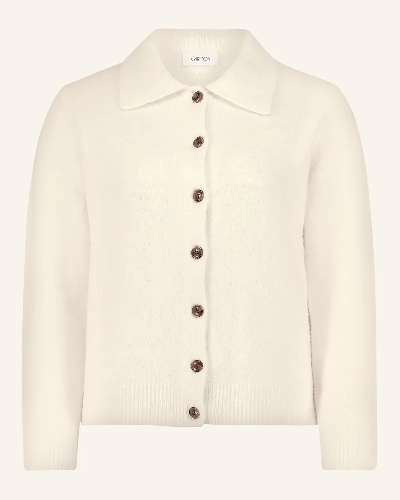 Cartoon Strickjacke weiss Creme