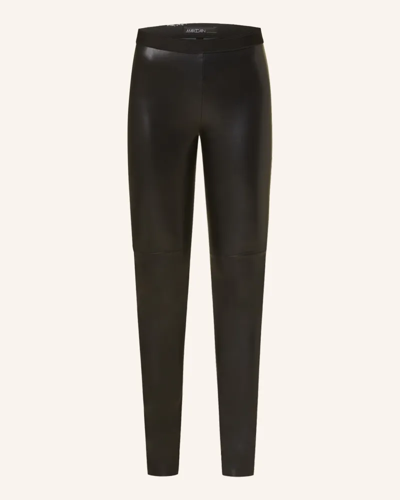 Marc Cain Leggings In Lederoptik schwarz 900