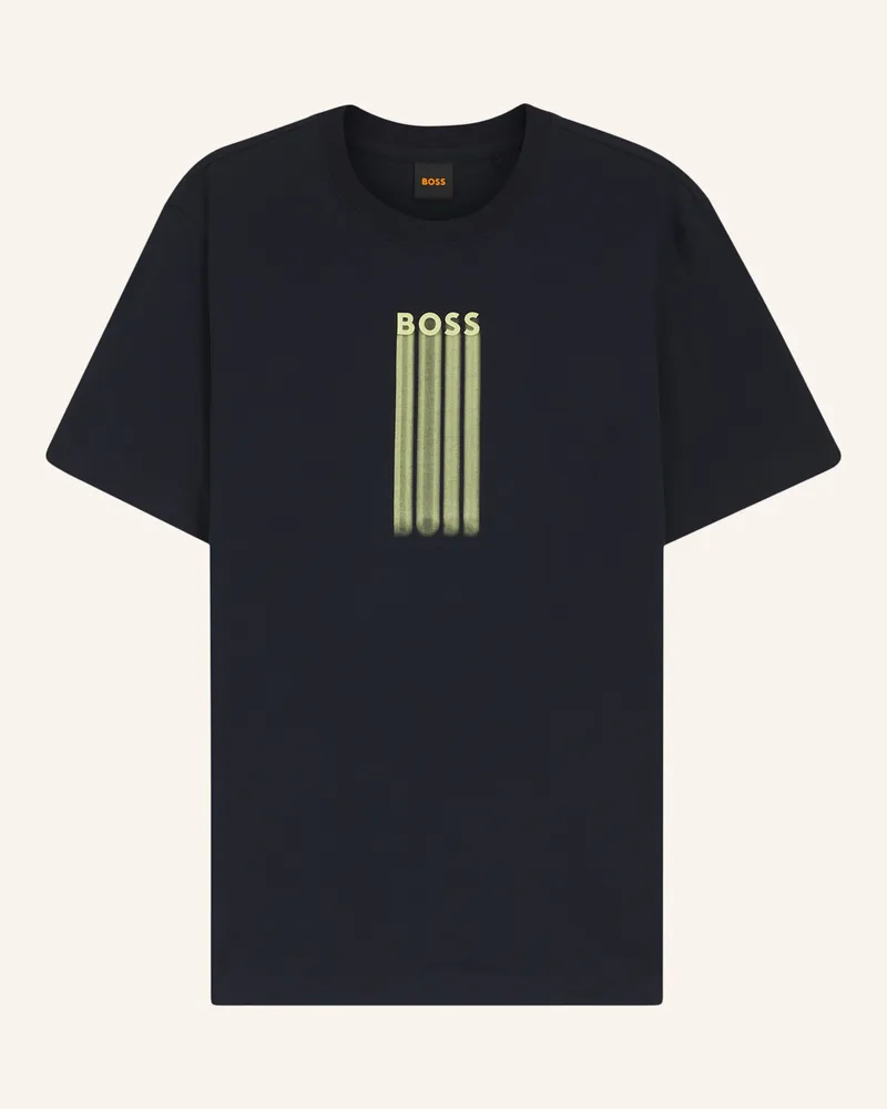 HUGO BOSS T-Shirt Te_Bass Regular Fit blau Dunkelblau