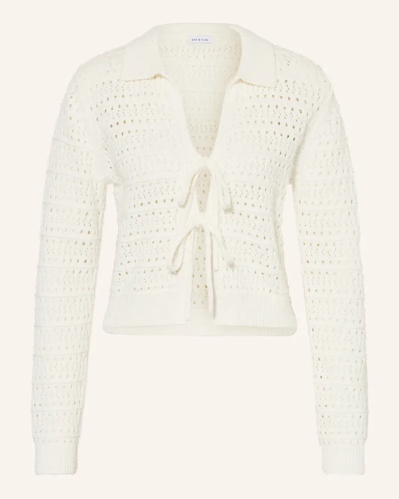 Mrs & HUGS Strickjacke weiss Weiss