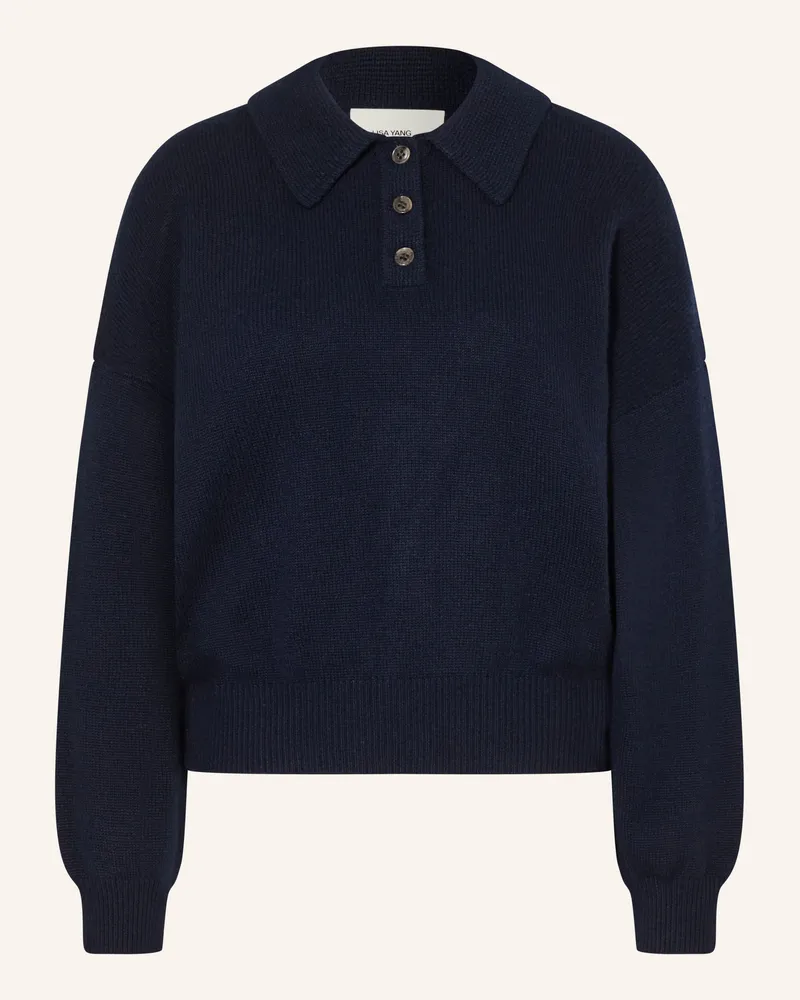 Lisa Yang Cashmere-Pullover blau Dunkelblau