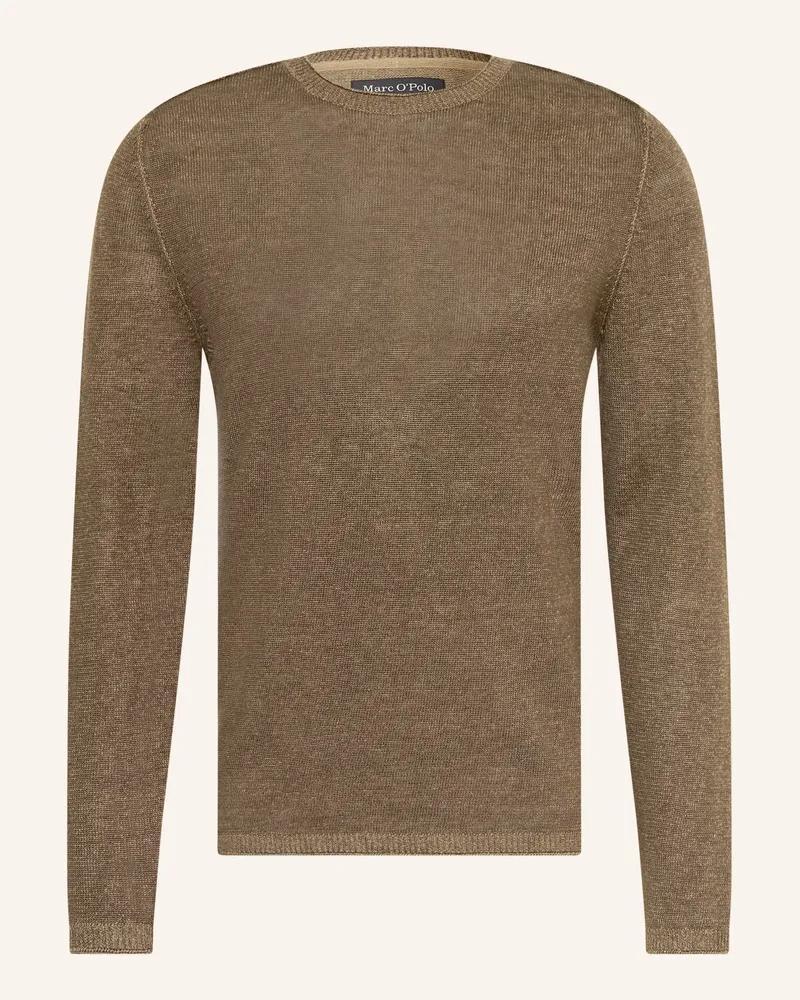 Marc O'Polo Pullover mit Leinen Grau