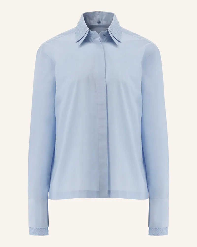 van Laack Bluse Modern Fit Blau
