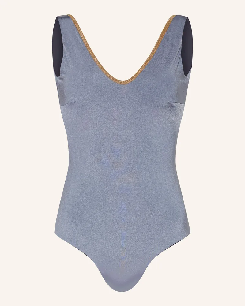 MYMARINI Badeanzug SHINE zum Wenden mit UV-Schutz 50 Dunkelblau