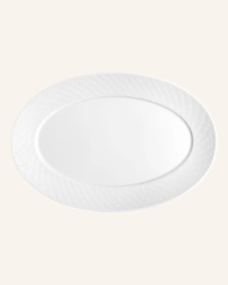 MEISSEN PORZELLAN-MANUFAKTUR Servierplatte N°41 WELLENSPIEL RELIEF Weiss