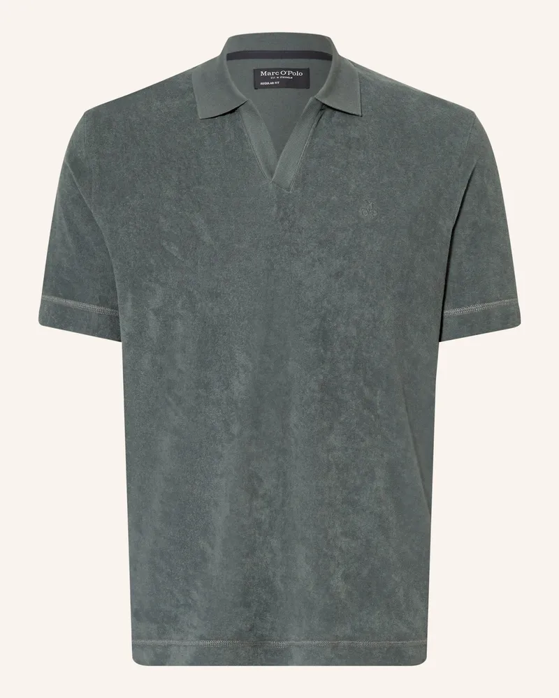 Marc O'Polo Frottee-Poloshirt gruen Grau