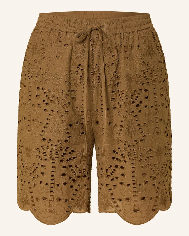 Darling Harbour Shorts Mit Lochspitze gruen Olive