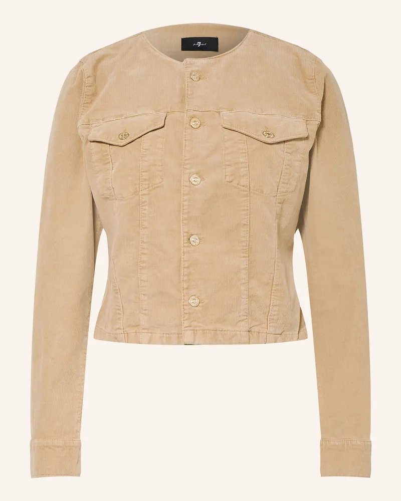 7 for all mankind Cordjacke Vicky beige Beige