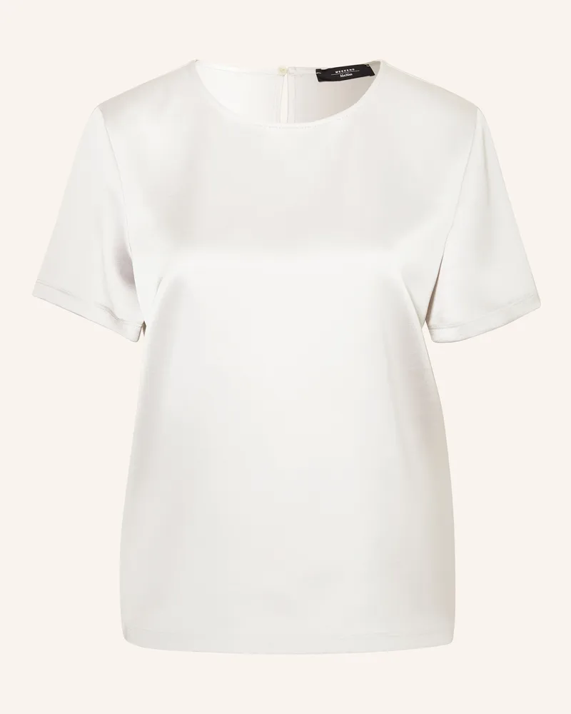 Max Mara Blusenshirt AMBURGO im Materialmix Hellgrau