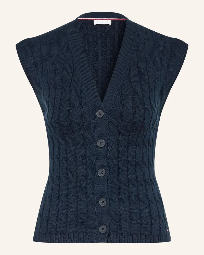Tommy Hilfiger Strickweste blau Dunkelblau
