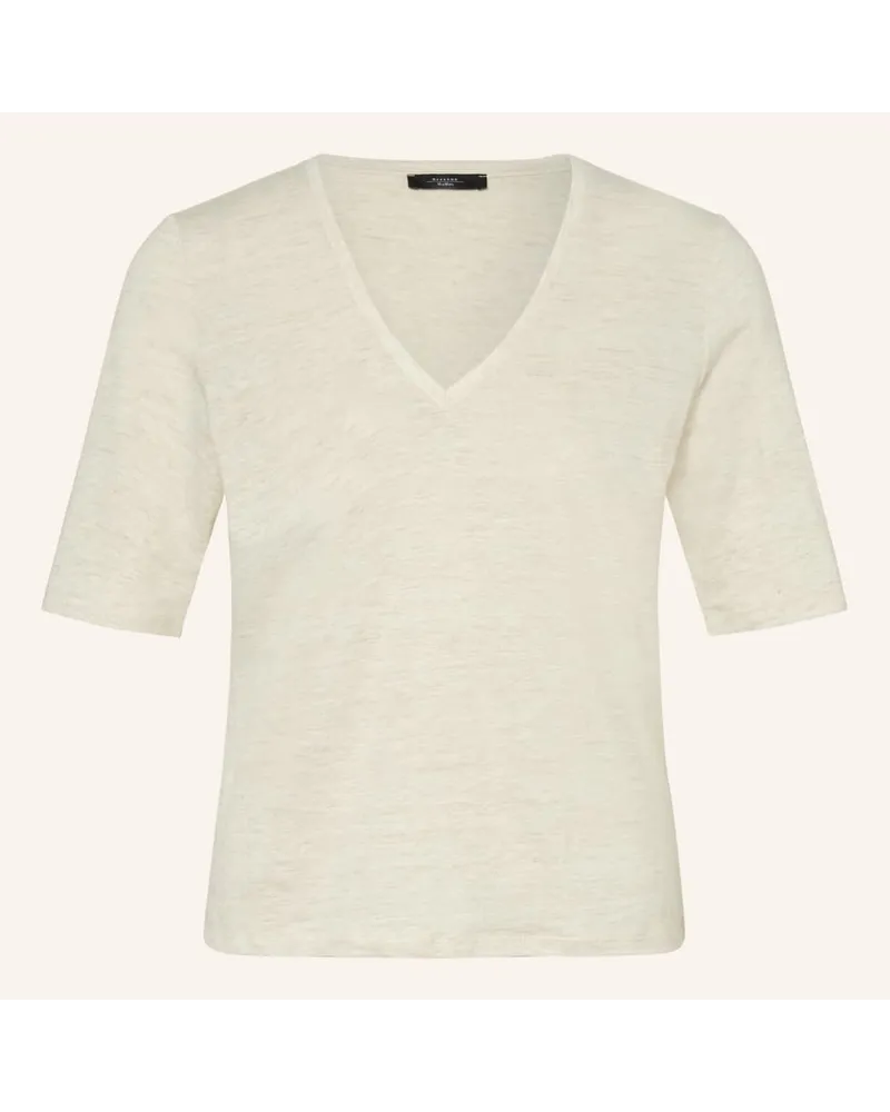 Max Mara T-Shirt BRUNATE aus Leinen Beige