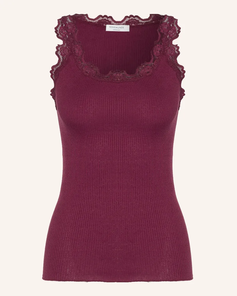 Rosemunde Top Babette Mit Seide Und Spitze rot Dunkelrot