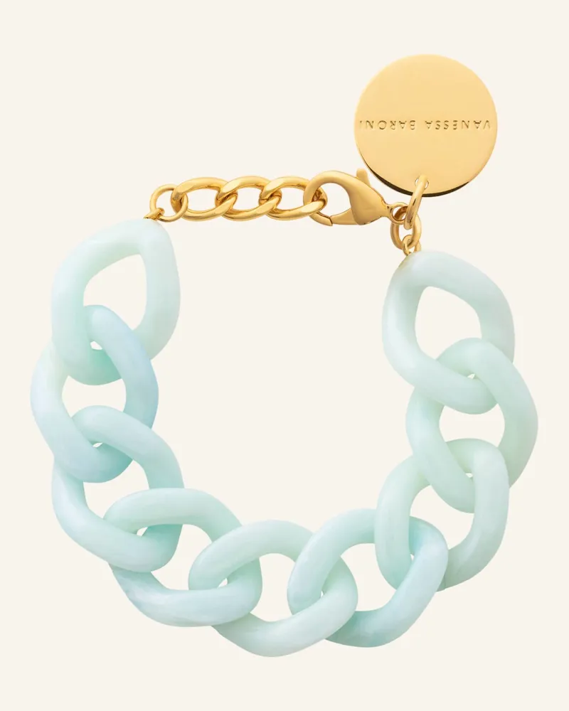 Vanessa Baroni Armbänder FLAT CHAIN BRACELET CLOUD MARBLE by GLAMBOU Gold