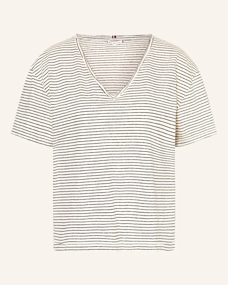 Tommy Hilfiger T-Shirt mit Leinen Ecru