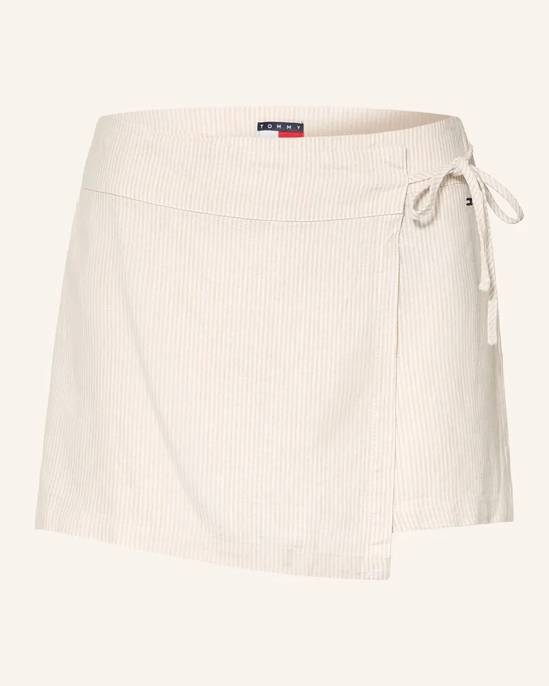Tommy Hilfiger Skort Mit Leinen beige Creme
