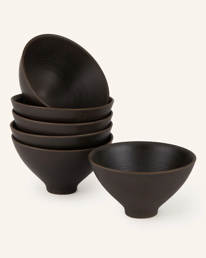 Blomus 6er-Set Schalen Kumi braun Schwarz