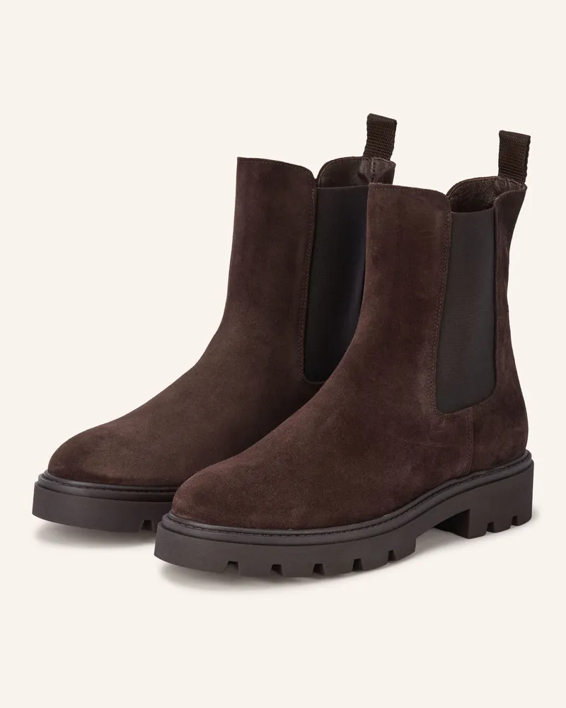 Mrs & HUGS Chelsea-Boots braun Dunkelbraun