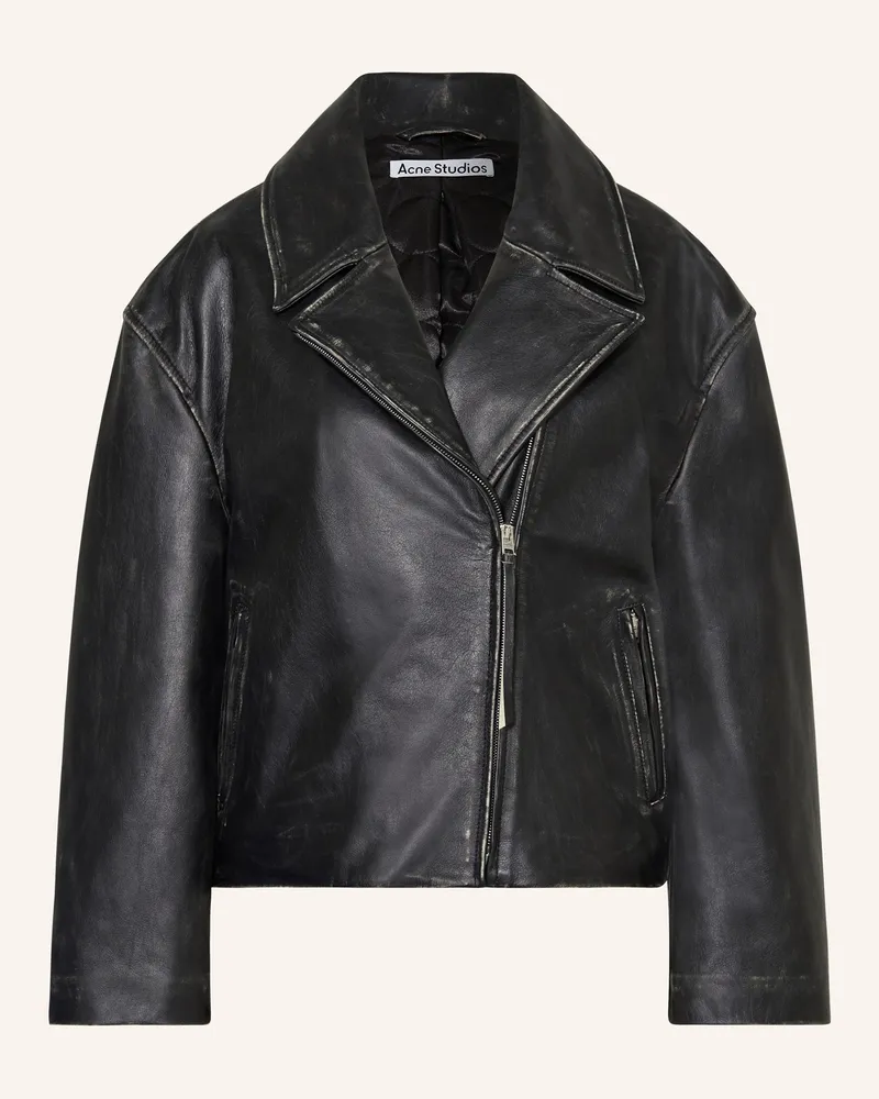 Acne Studios Lederjacke Schwarz