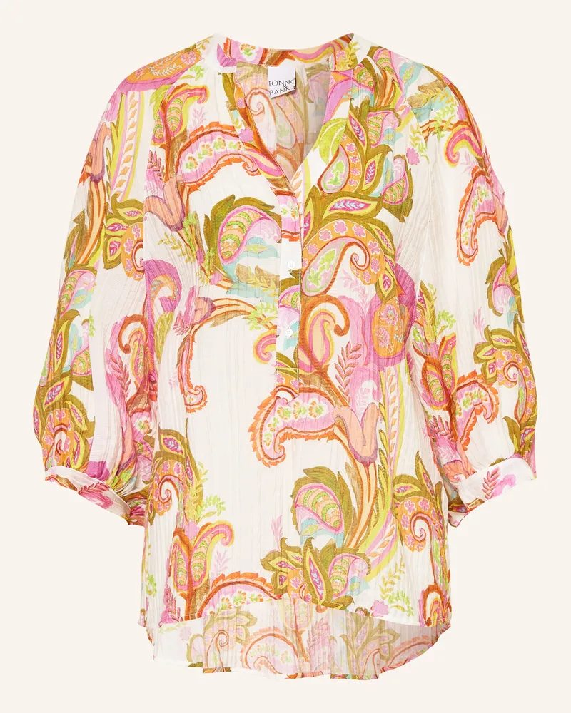 tonno e panna Blusenshirt mit 3/4-Arm Weiss