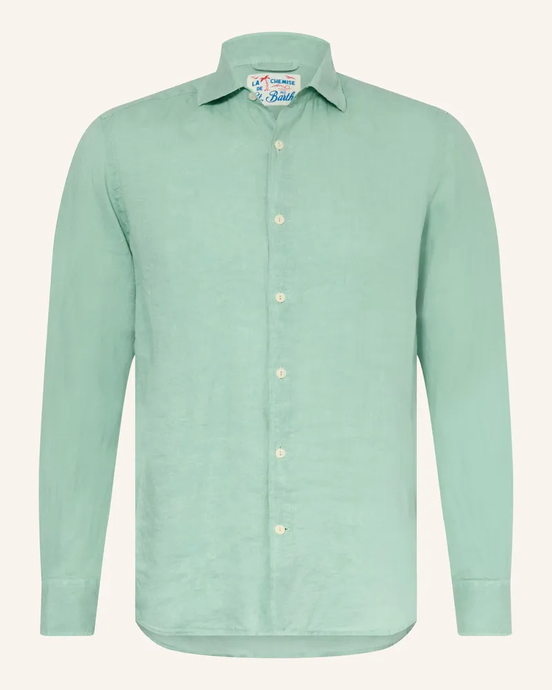MC2 Saint Barth Resorthemd Pamplona Comfort Fit Aus Leinen gruen Türkis