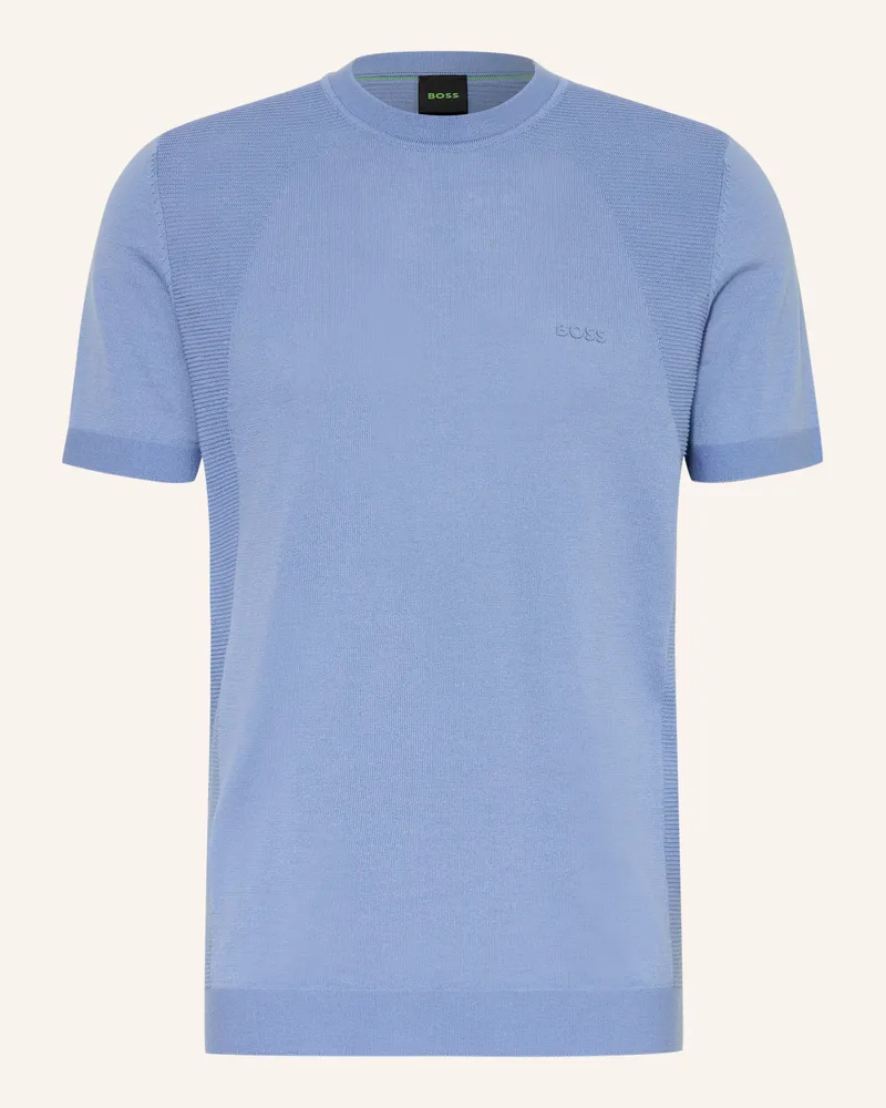 HUGO BOSS Strickshirt Momentum-Lite blau Blau