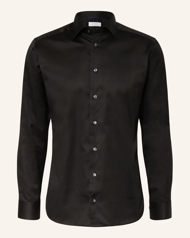 Eton Hemd Slim Fit schwarz Schwarz