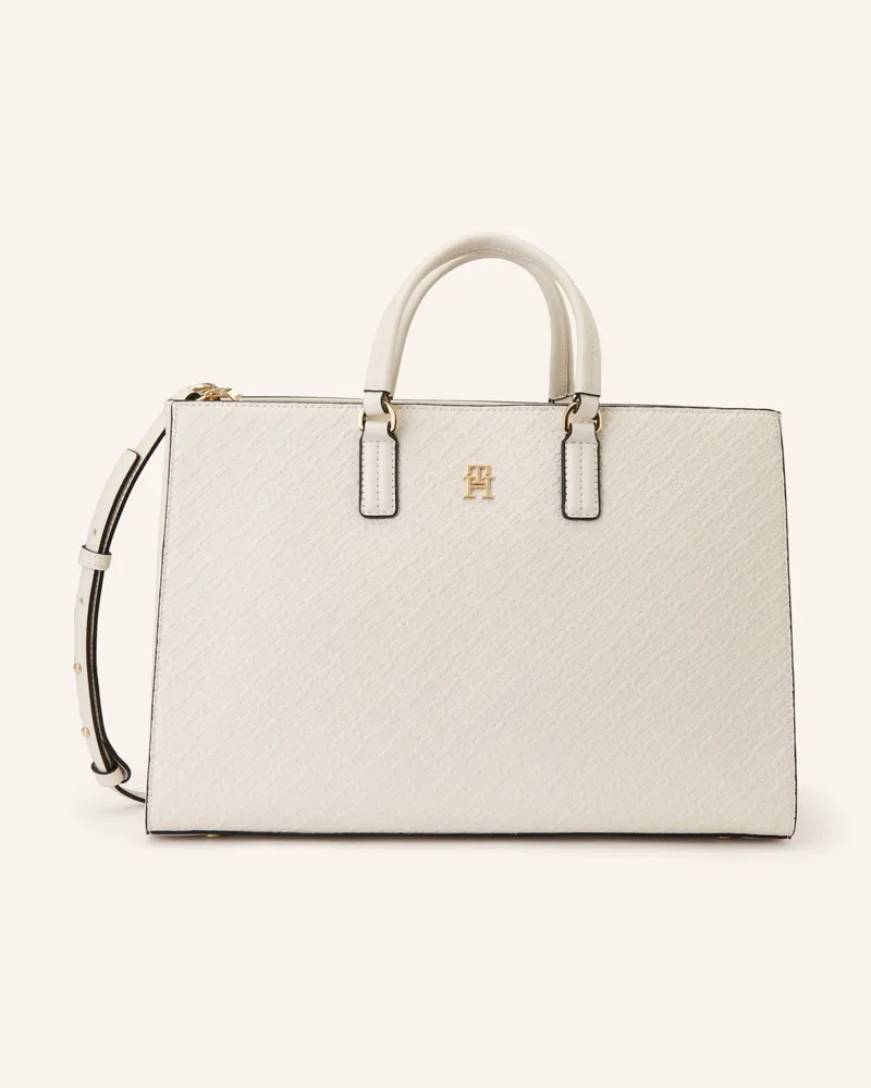 Tommy Hilfiger Handtasche Th Daily Satchel Mono weiss Creme
