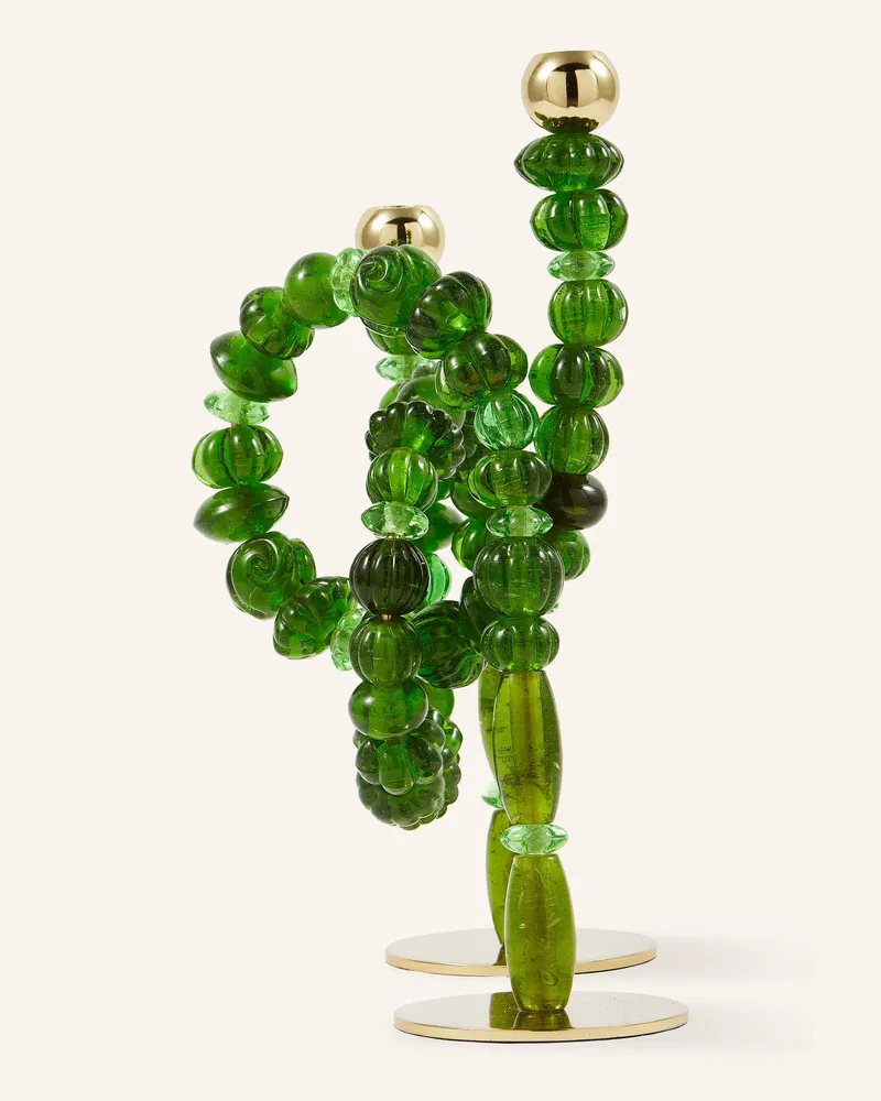 POLSPOTTEN Kerzenhalter BEADS Grün