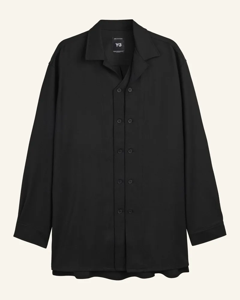 Y-3 Y-3 Hemdjacke, Wolle schwarz Schwarz