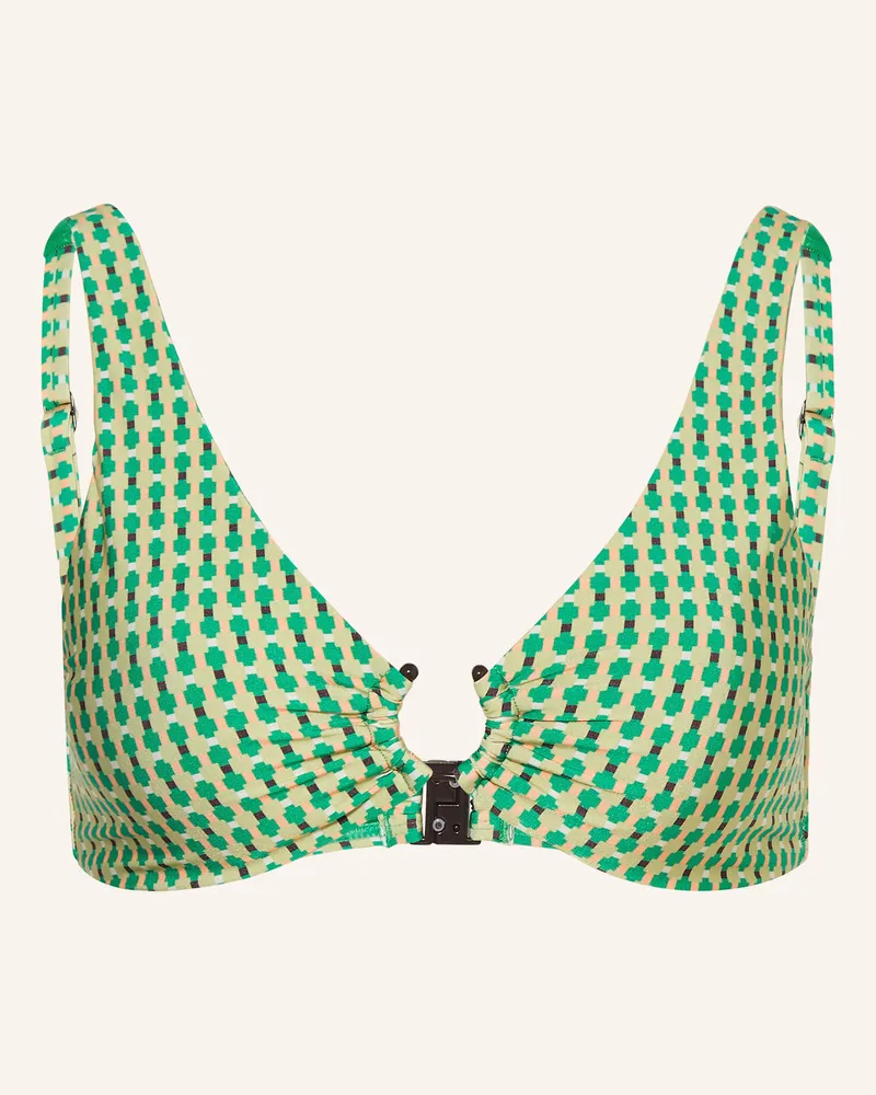 JETS Australia Bralette-Bikini-Top Matalla Geo gruen Grün