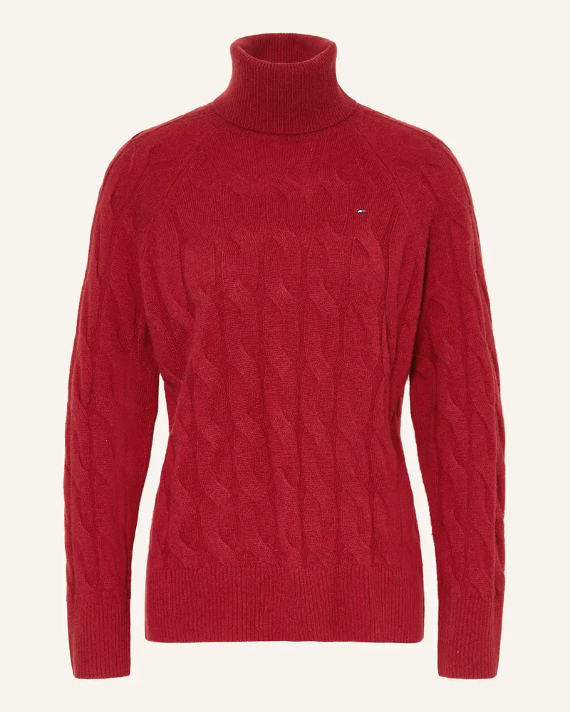Tommy Hilfiger Rollkragenpullover Dunkelrot