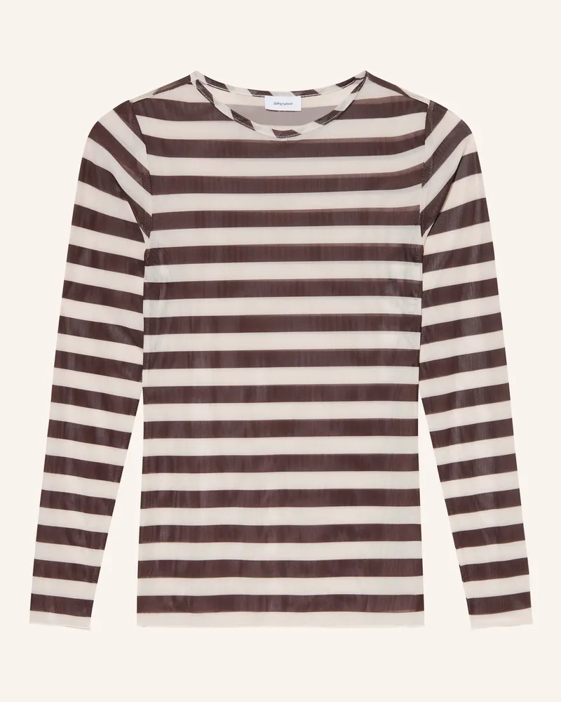 Darling Harbour Longsleeve Aus Mesh braun Darkbrown