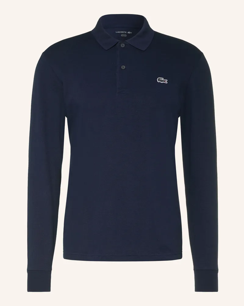 Lacoste Strick-Poloshirt blau Dunkelblau