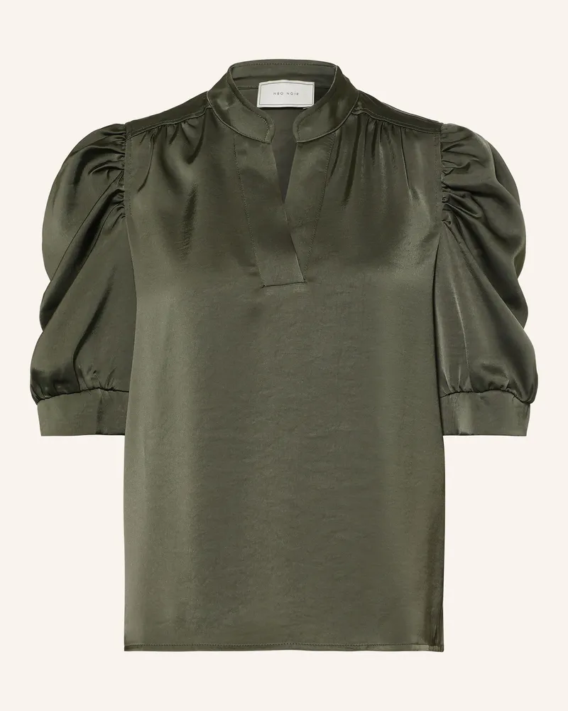 Neo Noir Blusenshirt Roella Aus Satin gruen Dunkelgrün