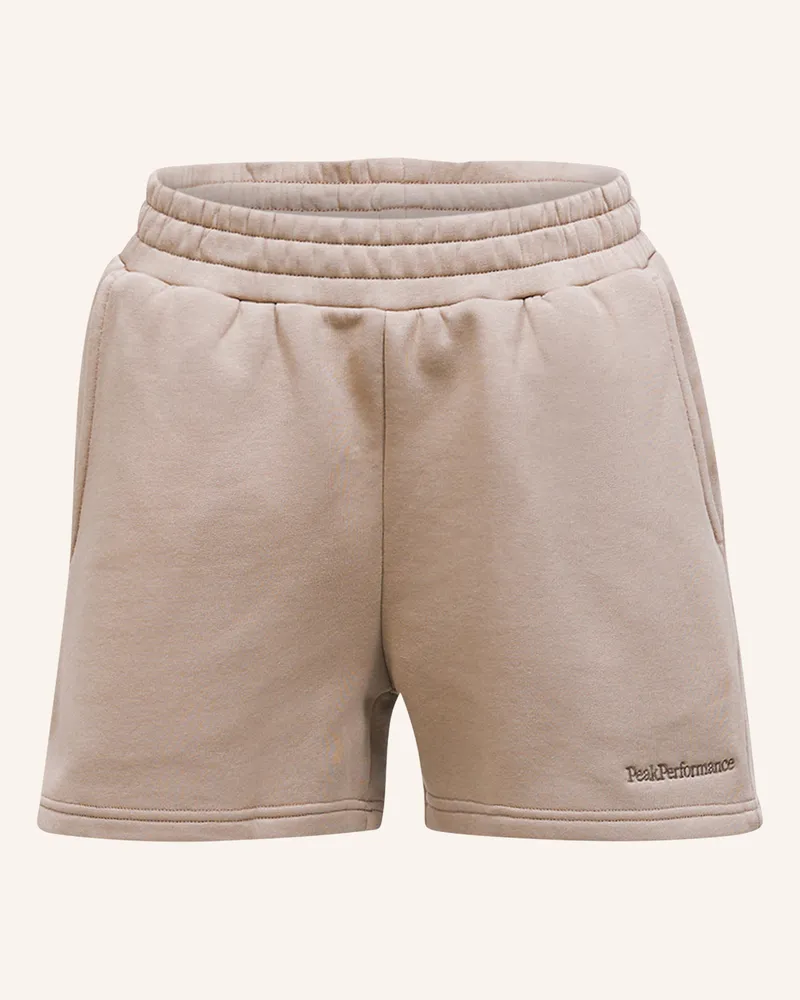 Peak Performance Sweatshorts Hellbraun