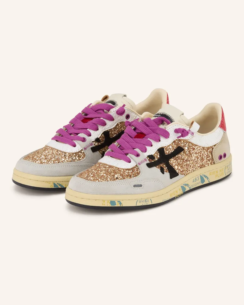 Premiata Sneaker White Bsktclad gold Gold