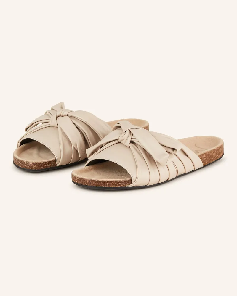 J.W.Anderson Pantoletten Bow Flat beige Creme