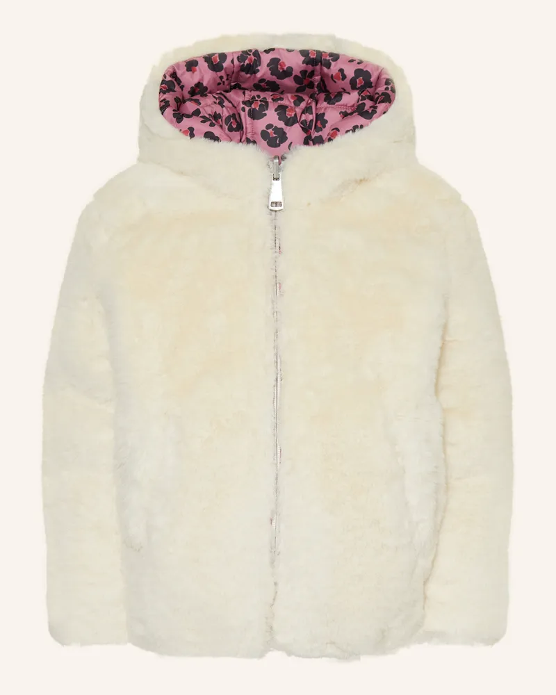 S.Oliver Steppjacke Zum Wenden Mit Kunstfell weiss Ecru